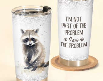 20oz tumbler, Cute raccoon gifts, Raccoon coffee cup