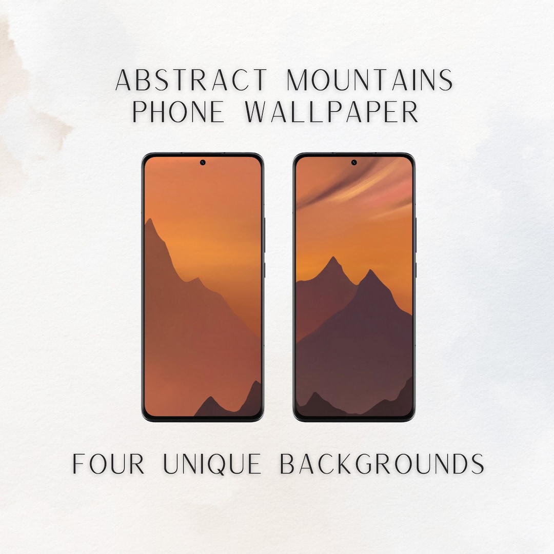 Abstract Sunset Mountains Phone Wallpaper: 4 Mobile Lock Screens ...