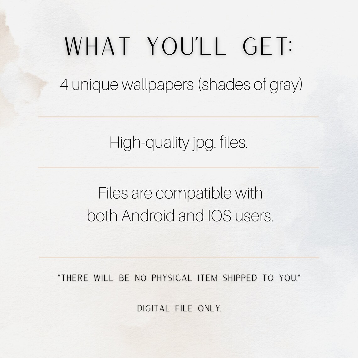 Watercolor Splashes Phone Wallpaper Gray Lockscreen for Android and Ios ...
