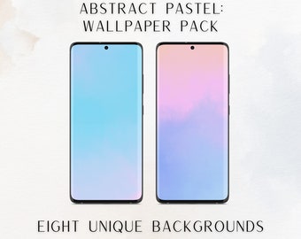 Pastel telefoonbehang, abstracte Android- en iPhone-achtergrond, minimalistische telefoonvergrendelingsscherm, esthetische achtergrondkunst, digitale download