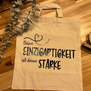 Stoffbeutel mit Spruch ideal als Geschenk Einkaufstasche Jutebeutel Bild 1