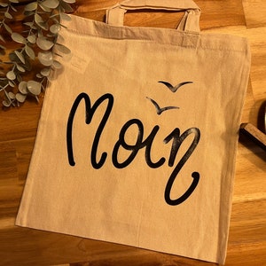 Fabric bag with saying ideal as a gift Shopping bag Jute bag image 6