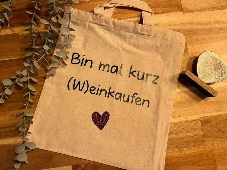 Stoffbeutel mit Spruch ideal als Geschenk Einkaufstasche Jutebeutel Bild 4