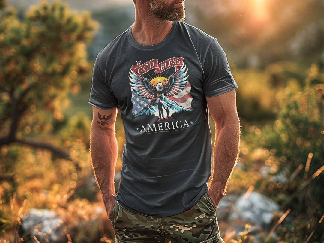 Patriotic Father T-shirt, Celebrate the Beauty and Power of America ...