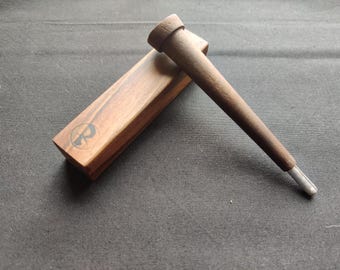 Handcrafted Walnut Cone Roller & Filler - Mindful Rolling, standard size
