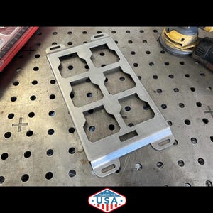 Milwaukee Packout Mount, Half Width, 10ga Heavy Duty Steel, Low Profile, Wall or Floor Mounting in Trucks, Trailers, ATVs, Garages