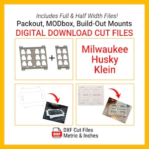 DXF Cut Files Bundle | Milwaukee Packout, Klein MODbox, Husky Mounts (Digital Download)
