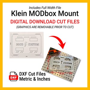 DXF File for Klein ModBox Wall Mount Digital Download, for Trucks, ATVs, Garage Storage