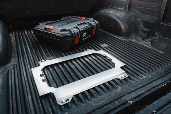 Husky Build-Out Mounting Plate, Slim 14-Gauge Steel, Garage Organization Tool Box Mount