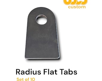 Heavy-Duty Radius DIY Weld-On Fabrication Tabs, 3/8" Inch Bolt Hole – 10 Pack for Van Upfitting, UTV Roll Cages, and Off-Road Armor