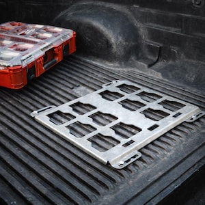 Mounting Plate for Milwaukee Packout Dual Full Width, 14 ga steel, Light Duty, Low-Profile, Raw or Powder Coat Option, USA MADE