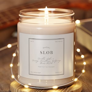 RHONJ SLOB Scented Soy Candle, 9oz, Bravo Merch, Real Housewives of New Jersey Dolores Catania, Home Decor Present, Bravo Lover Gift