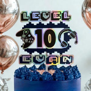 Video Game Cake Topper Gaming Topper Video Game Birthday Gaming Birthday Party Gamer Cake CupcakeTopper Video Game Theme Boys birthday 10th