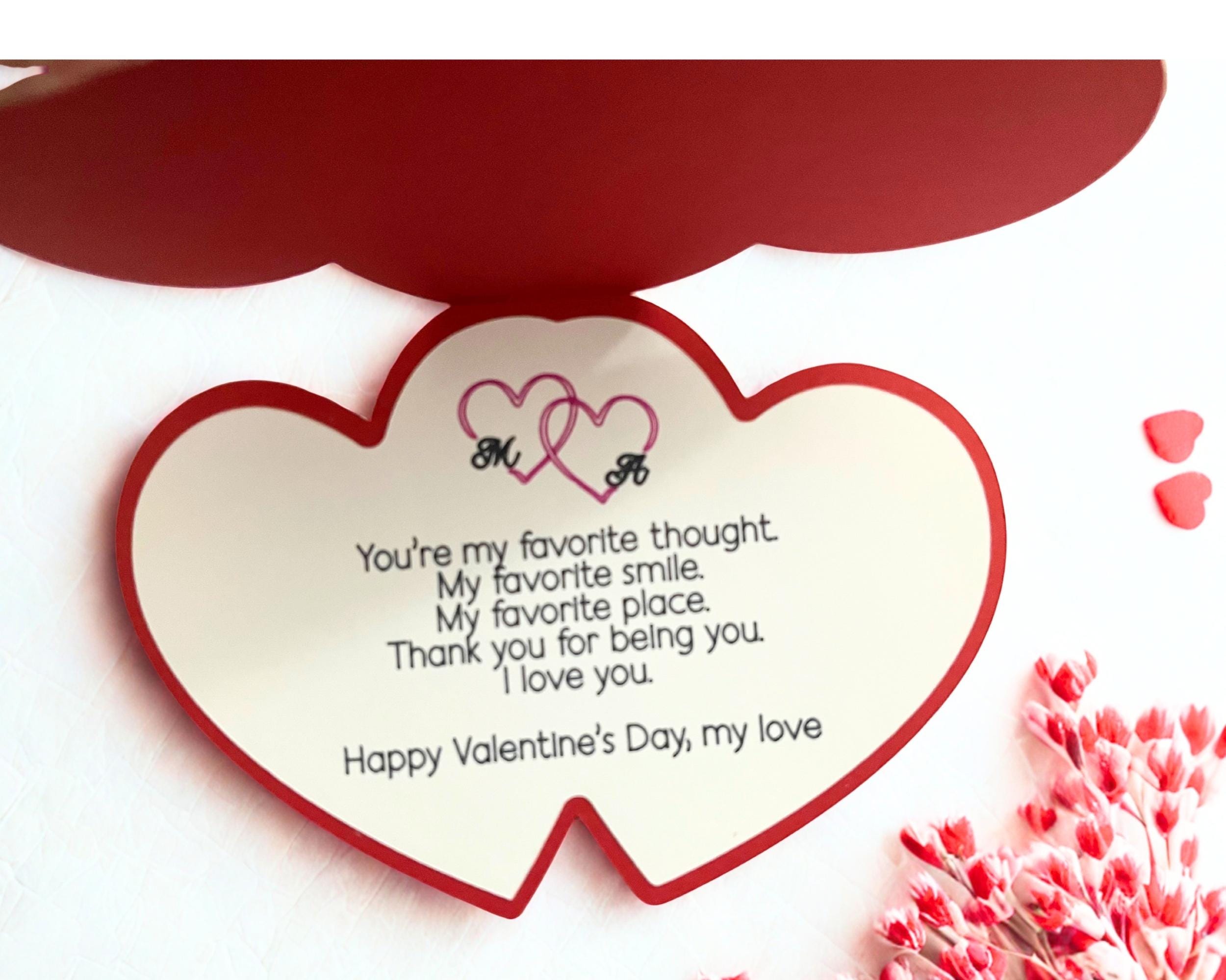 Personalized Valentine’s Day Card | 3D Heart-shaped Handmade Romantic ...