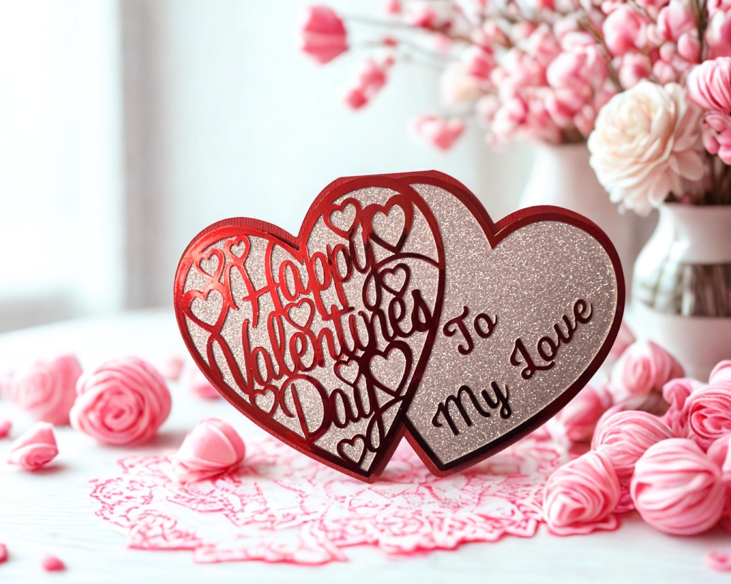 Personalized Valentine’s Day Card | 3D Heart-shaped Handmade Romantic ...
