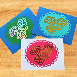 Tarjeta de agradecimiento, hecha a mano, agradecida, de apoyo, brillante, gracias, gracias, linda tarjeta de agradecimiento, tarjeta de agradecimiento para maestra.