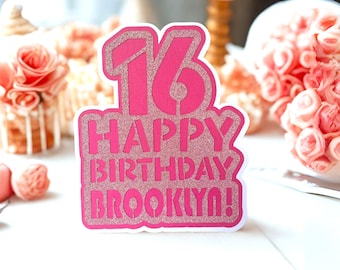 Personalized 3D Handmade Birthday Card: Glitter Cardstock, Custom Message