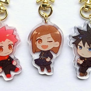 Jujutsu Kaisen,Itadori, Megumiand Nobara keychains.
