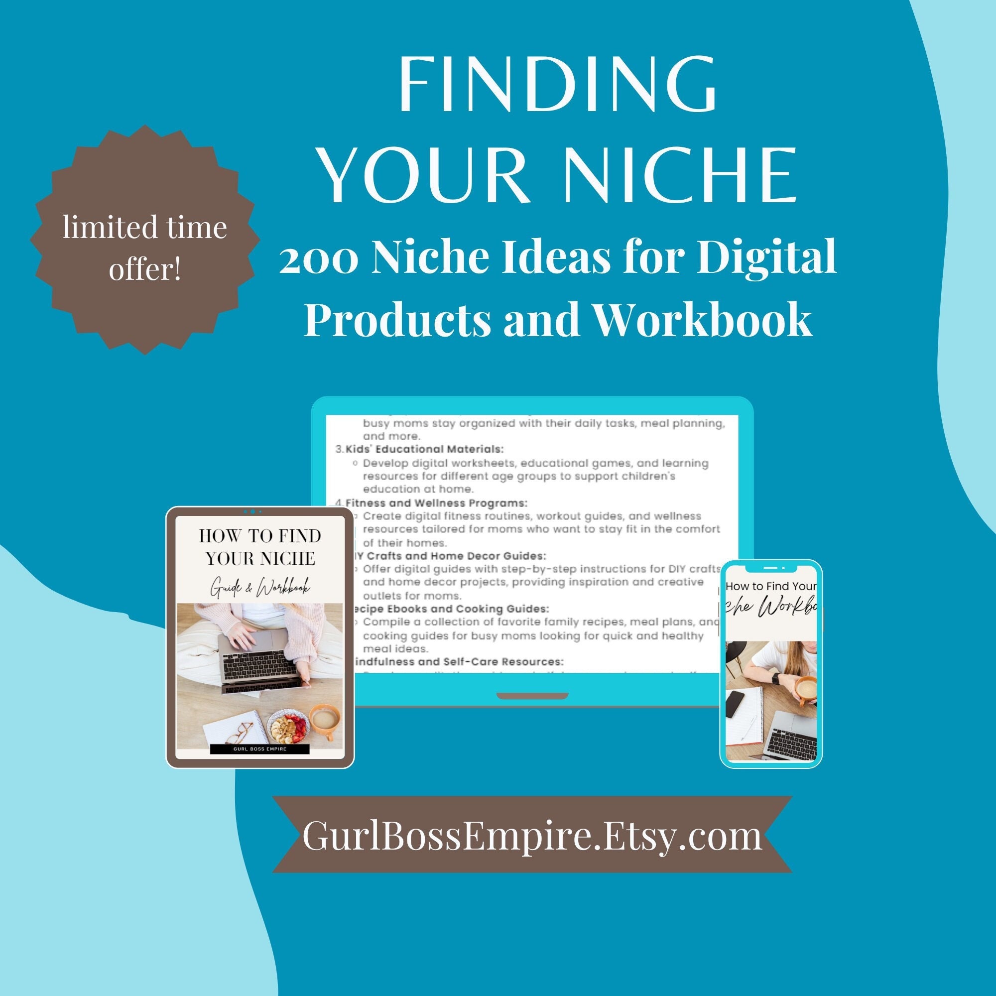 Selecting Your Niche and 200 Niche Ideas Guide Digital Ebooks Workbooks ...
