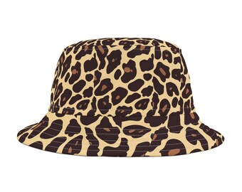 Leopard Print Bucket Hat, Unisex, Trendy Hat, Unique Fashion