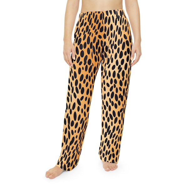 Women's Leopard Pattern Pajama Pants Jungle Wild