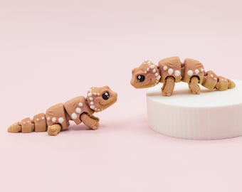 Small Bearded Dragon Fidget, Fun 3D Printed Articulated Lizard, Cute Little Reptile Party Favors, Classroom Rewards, Gift for Reptile Lovers
