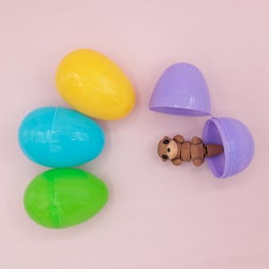 Tiny 3D printed articulated animal fidget toys for easter eggs