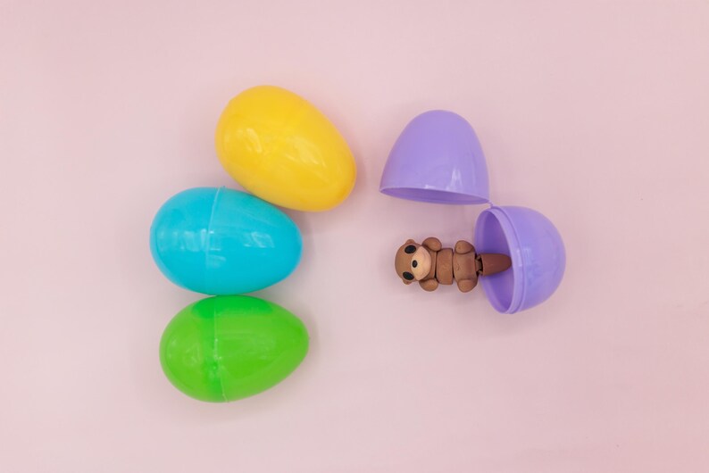 Tiny 3D printed articulated animal fidget toys for easter eggs