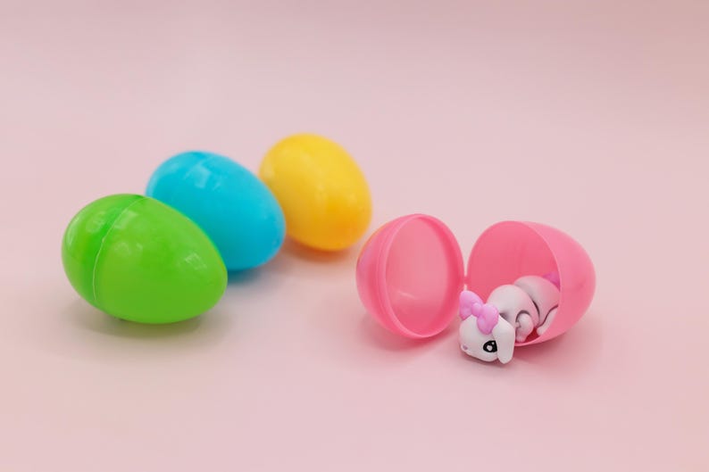 Tiny 3D printed articulated animal fidget toys for easter eggs