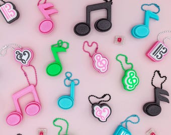 3D Printed Music Notes Fidget Clickers, Super Clicky 3D Printed Fidget Keychains with Keyboard Switches, Cute Music Themed Party Favors