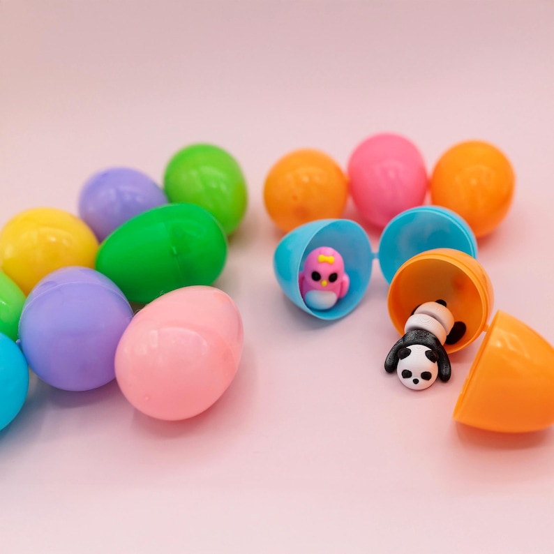 Tiny 3D printed articulated animal fidget toys for easter eggs