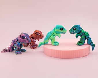 3D Printed Articulating T-Rex Fidgets, Little Dinosaur Skeleton Gift, Fun Dinosaur Party Favors, Small Tyrannosaurus Rex, Cute Fidgets Gifts