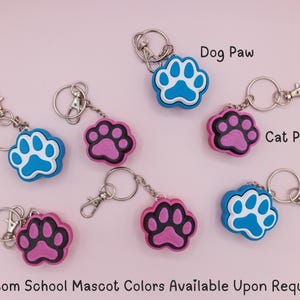 YLOLUL 16 Pcs Dog Paw Shaped Diamond Painting Keychains DIY Pet Paw Diamond Painting