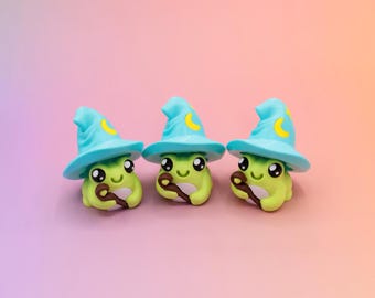 Frog Wizard Fidget Clicker, 3D Printed Mage Frog Clicky Desk Fidget, Cute Magical Frog Gift, Frog Fidget Clicker