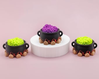 3D Printed Bubbling Cauldron Fidget Clickers, Super Clicky Fidgets with Keyboard Switches, Fun Non-Candy Gifts and Treats for Halloween