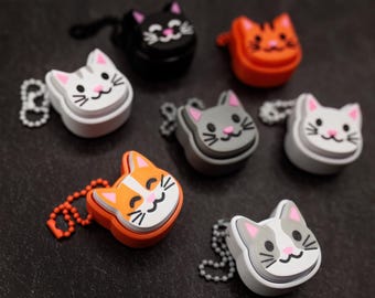 Cat Fidget Clicker Keychain, Cute 3D Printed Clicky Fidget, Stress Relief Cat Clicker, Cute Gift for Cat Moms, Fun Kitty Party Favors