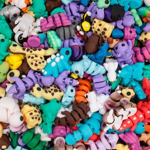 3D printed tiny animal fidget toys