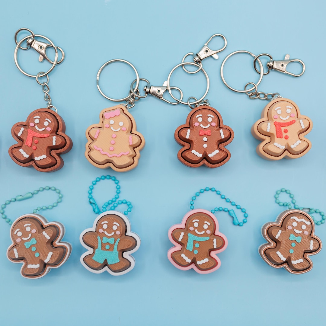 3D Printed Gingerbread Cookie Fidget Clickers, Super Clicky Fidgets ...