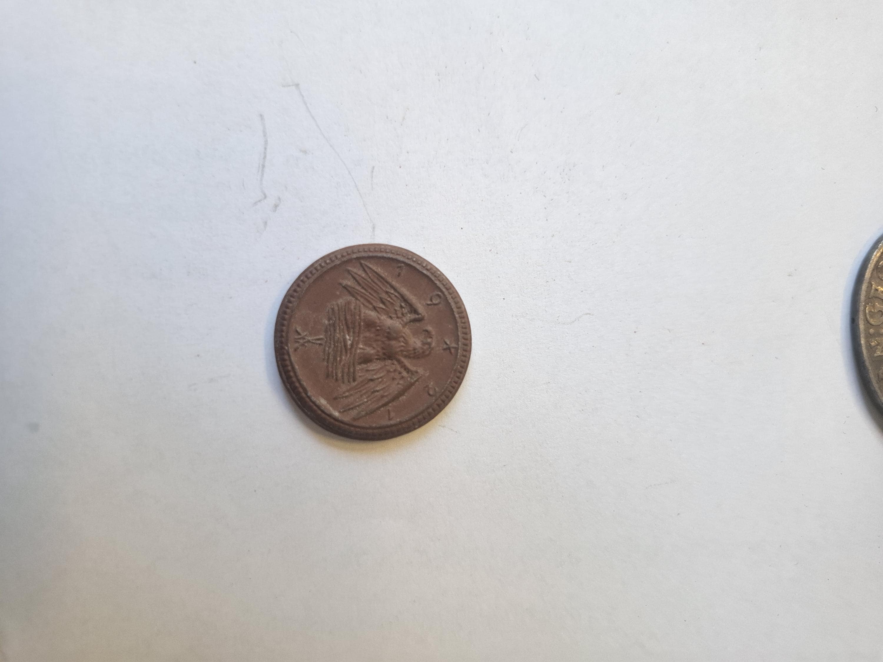 未使用品☆ドイツ・マイセン陶貨型メダル☆ヨハニス教会800年記念／t430-2 ドイツ・マイセン陶貨型メダル☆ヨハニス教会800年記念／1922年
