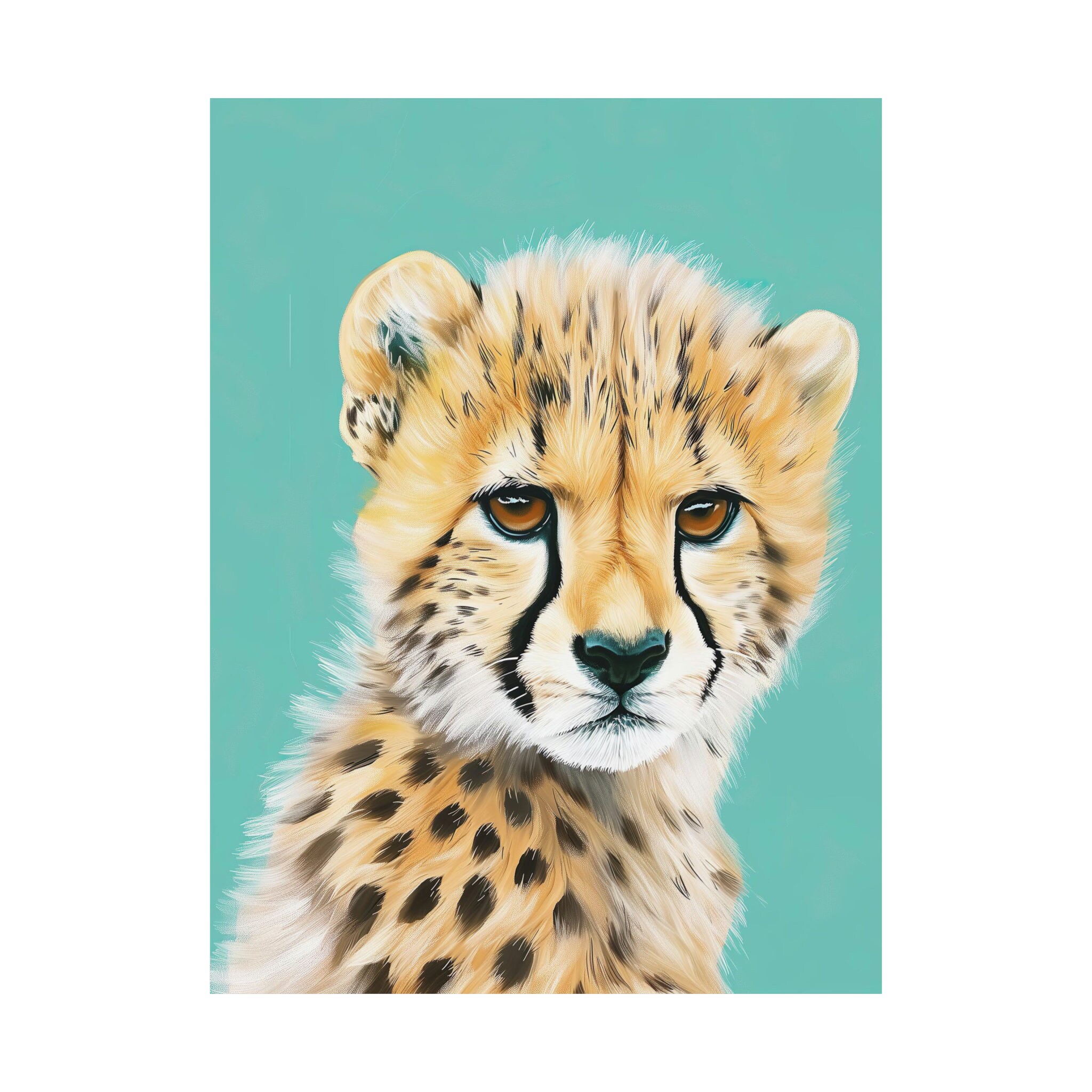 Cute Baby Cheetah Cub Safari Wall Art Gallery Wall Decor for Nursery