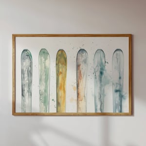 Watercolor Ski Wall Art Print Gallery Wall Decor for Mountain Home Gift Idea Ski Shop Vibes