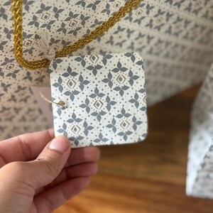 Indian Print Paper Gift Bags: Luxury Party Favor Set of 3 image 11