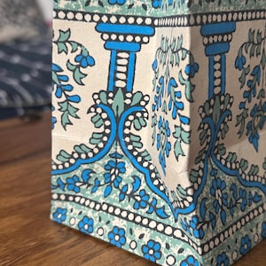 Indian Print Paper Gift Bags: Luxury Party Favor Set of 3 image 3