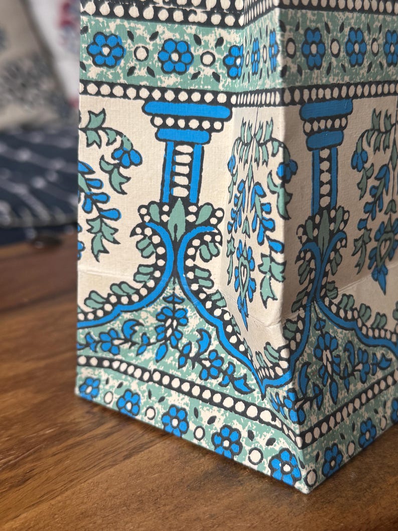 Indian Print Paper Gift Bags: Luxury Party Favor Set of 3 image 3