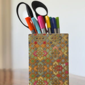 Pen Pencil Holder Pot: Jaipur Palace Decor, countertop/ dining spoons organiser