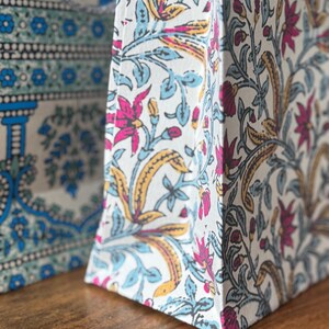 Indian Print Paper Gift Bags: Luxury Party Favor Set of 3 image 7