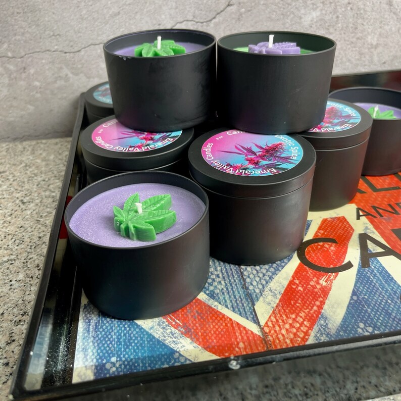 8 OZ Cannabis and Exotic Spices Candle/weed Candles/kush Candles/pot