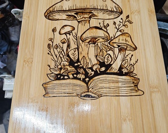 Custom made bamboo cutting board designs Art By Fire
