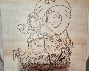 Lara Croft Custom Pyrography