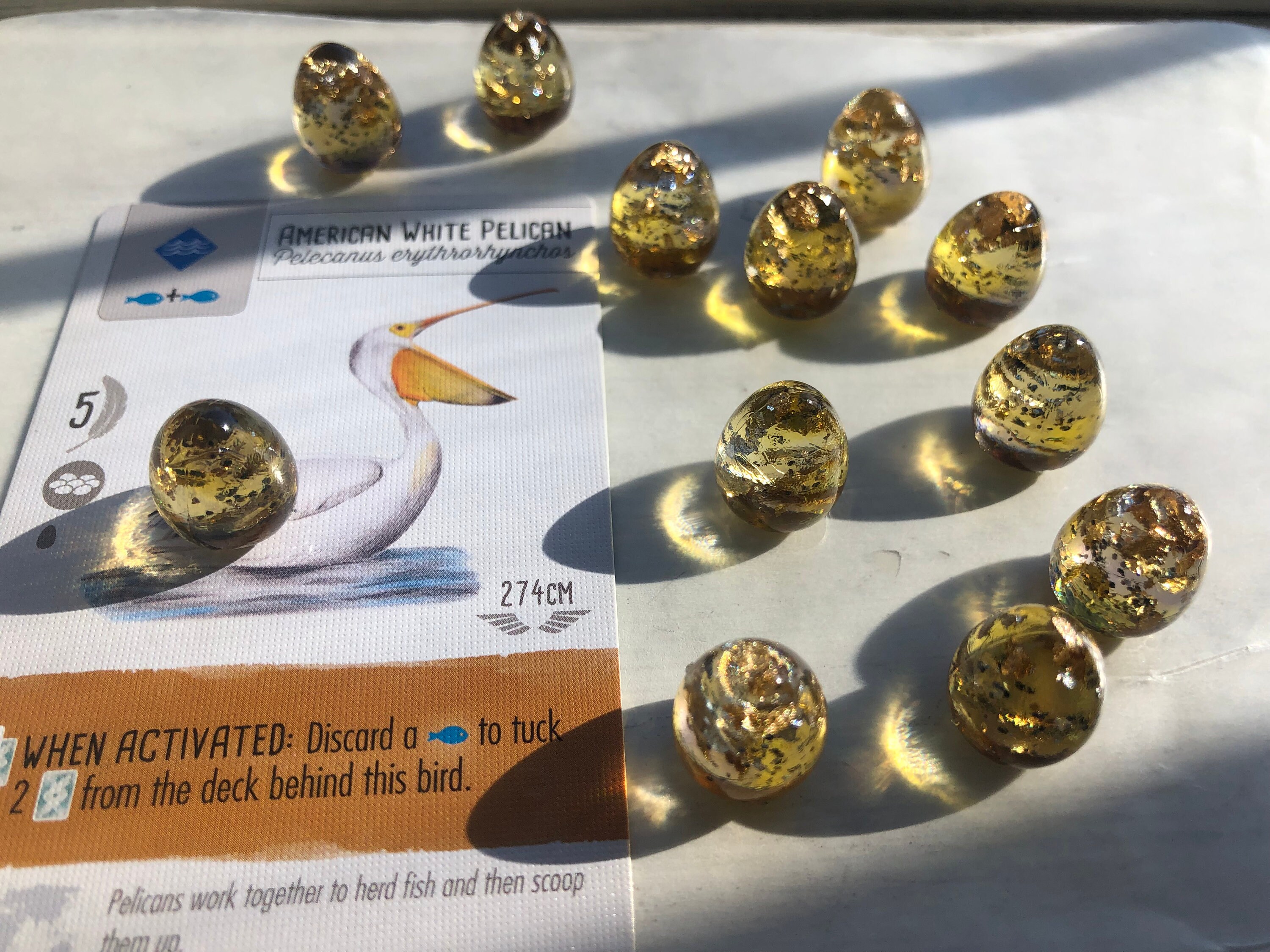 Wingspan Eggs Inspired by Birds Gold, Yellow, Pink, Copper and Glitter